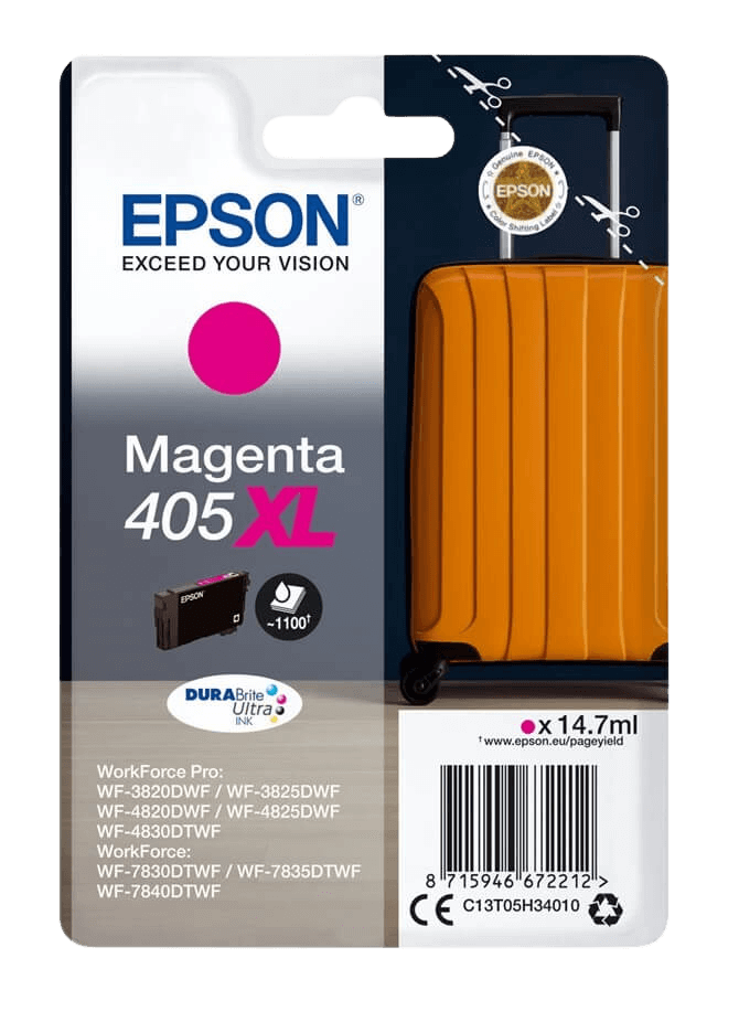 Epson 405XL magenta original bläckpatron 14,7 ml. (C13T05H34010)