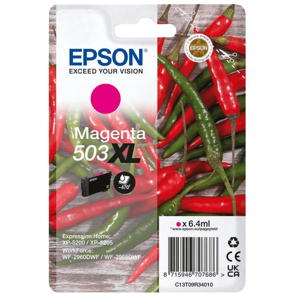 Epson 503XLM magenta original bläckpatron 6,4 ml. (C13T09R34010)