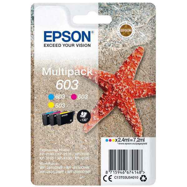Epson 603 CMY original multipack 3x2,4 ml. (C13T03U54010)