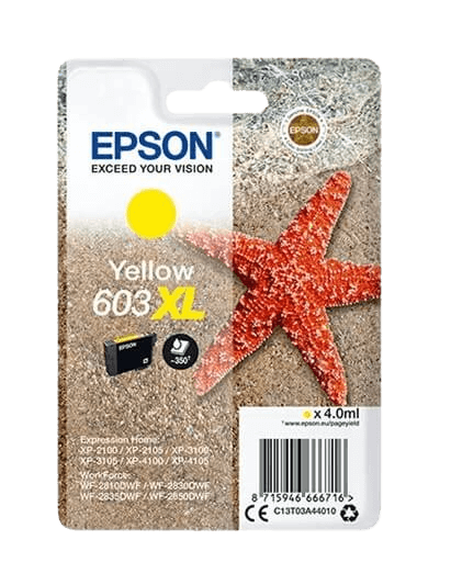 Epson 603XL gul original bläckpatron 4 ml. (C13T03A44010)
