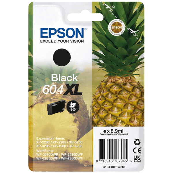 Epson 604XL svart original bläckpatron 8,9 ml. (C13T10H14010)