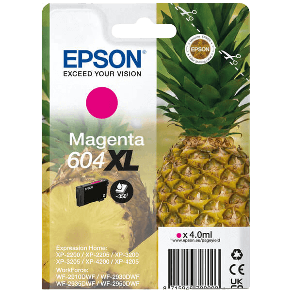 Epson 604XL magenta original bläckpatron 4 ml. (C13T10H34010)