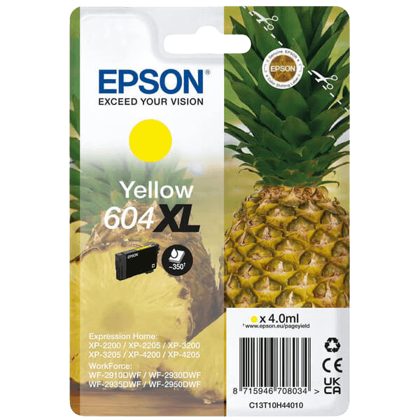 Epson 604XL gul original bläckpatron 4 ml. (C13T10H44010)