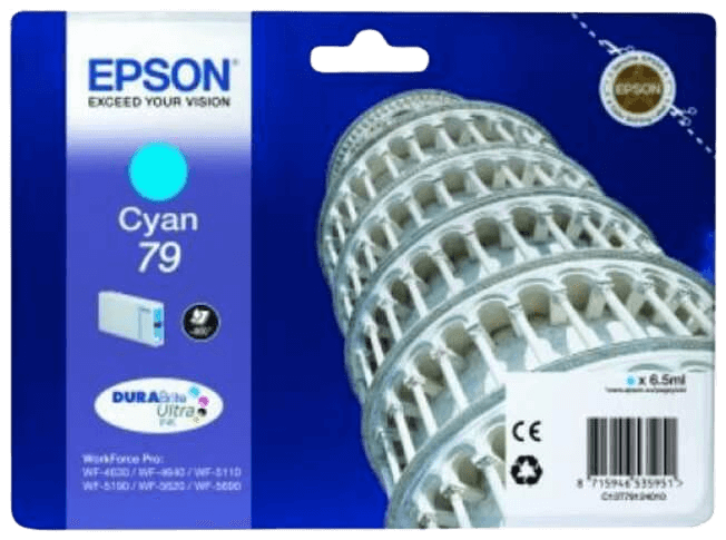 Epson 79 cyan original bläckpatron 6,5 ml. (C13T79124010)