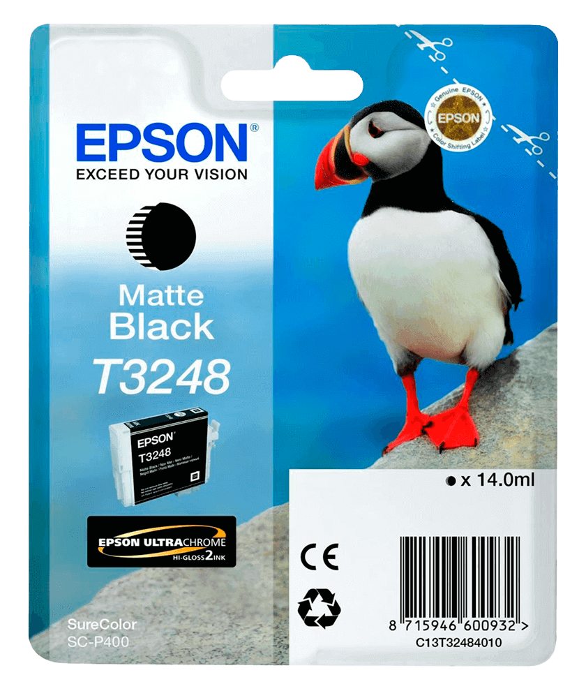 Epson T3248 matt svart original bläckpatron 14 ml. (C13T32484010)