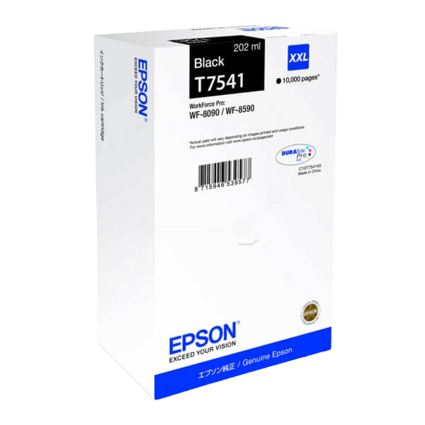 Epson T7541 XXL svart original bläckpatron 202 ml. (C13T754140)