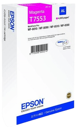 Epson T7553 XL magenta original bläckpatron 39 ml. (C13T755340)