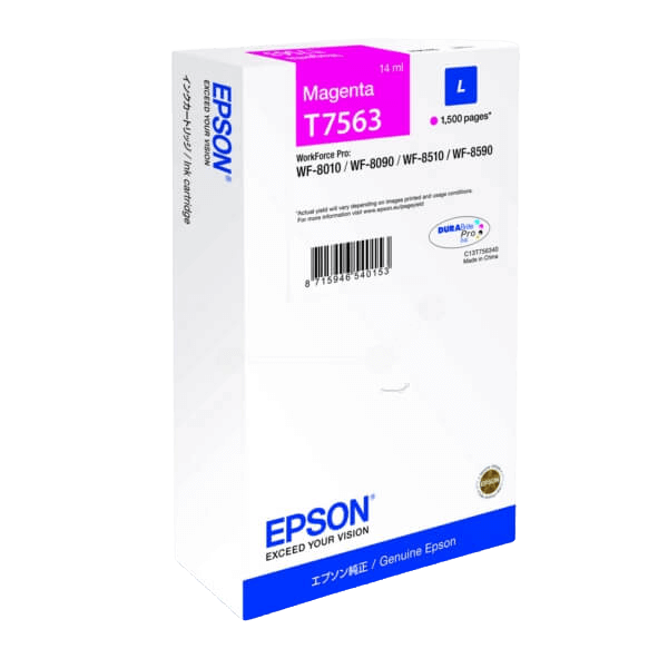 Epson T7563 magenta original bläckpatron 14 ml. (C13T756340)
