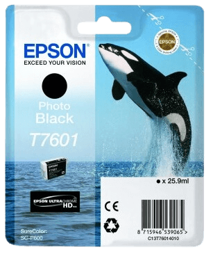 Epson T7601 foto svart original bläckpatron 25,9 ml. (C13T76014010)