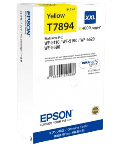 Epson T7894 XXL gul original bläckpatron 34,2 ml. (C13T789440)