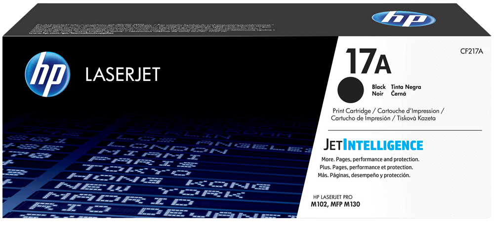 HP 17A svart original toner 1600 sider (CF217A)