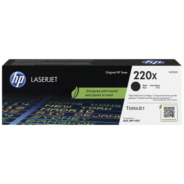 HP 220X XL svart original toner 7500 sider (W2200X)