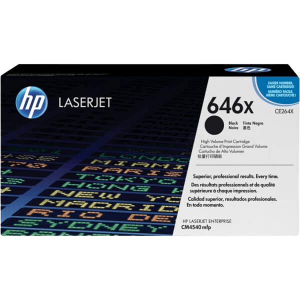 HP 646X XL svart original toner 17000 sider (CE264X)