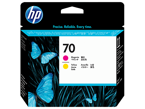 HP 70 magenta / gul tillbehör - original printhoved 130 ml. (C9406A)