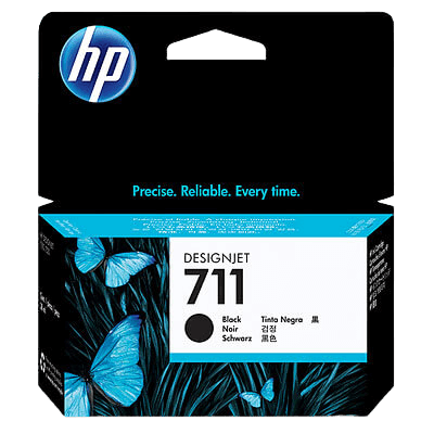 HP 711 svart original bläckpatron 38 ml. (CZ129A)