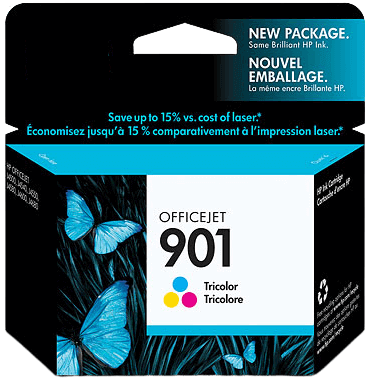 HP 901 3 färger i en original bläckpatron 9 ml. (CC656AE)