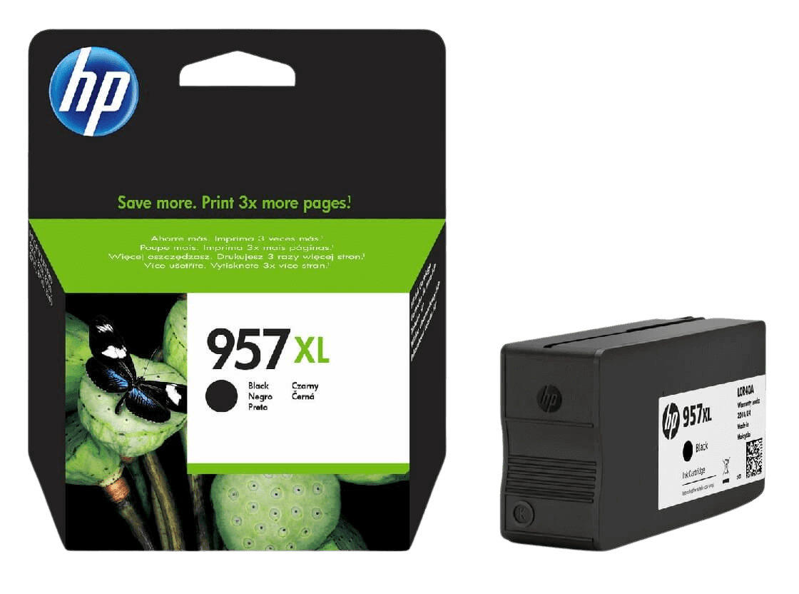 HP 957 XXL svart original bläckpatron 3000 sider (L0R40AE)