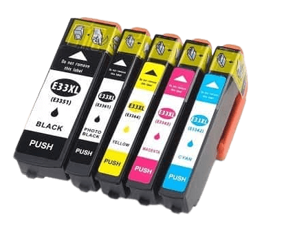 Epson 33 XL 5 stk. rabattpaket bläckpatron 80,2 ml. - kompatibel