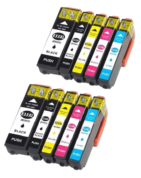 Epson 33 XL 10 stk. rabattpaket bläckpatron 160,4 ml. - kompatibel