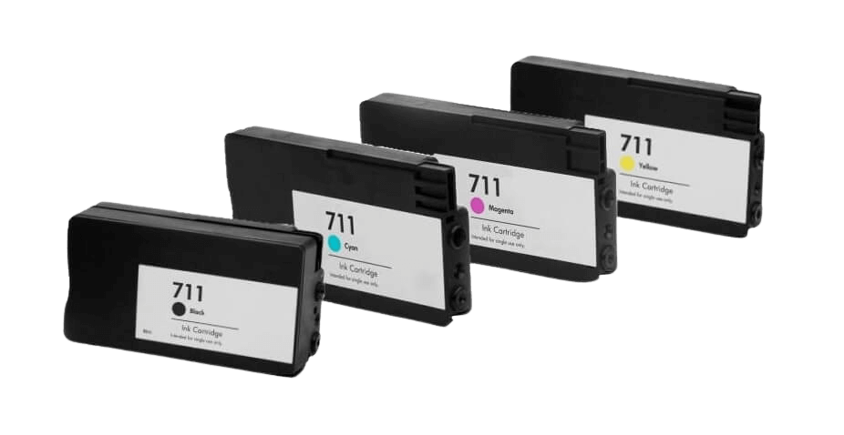 Kompatibel HP 711 4 stk. rabattpaket bläckpatron 164 ml.