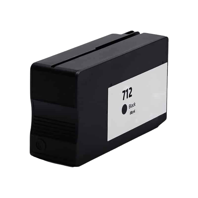 HP 712XL svart kompatibel bläckpatron 80 ml. (3ED71A)