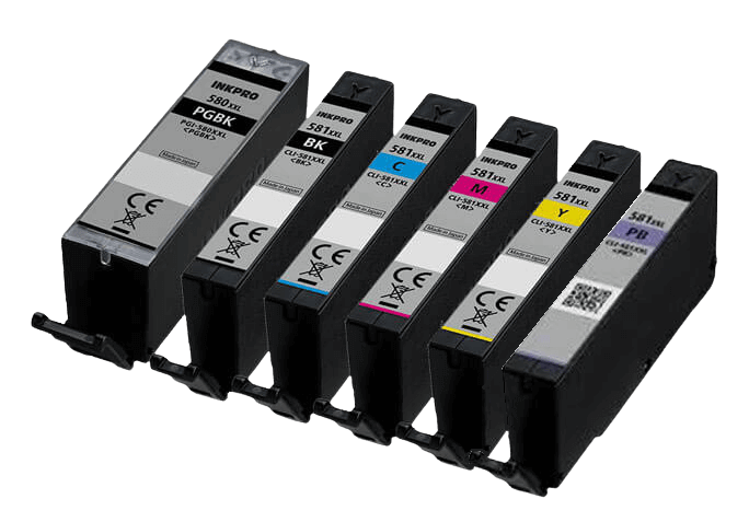 Canon PGI-580 XXL 6 stk. rabattpaket bläckpatron 86 ml. - kompatibel
