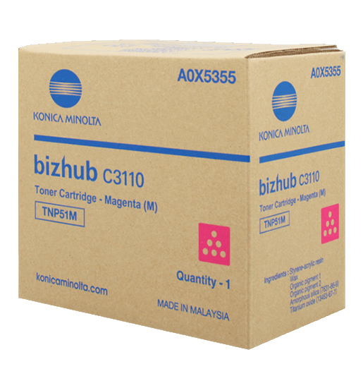 Konica Minolta TNP-51 M magenta original toner 5000 sider (A0X5355)