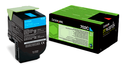 Lexmark 702C cyan original toner 1000 sider (70C20C0)