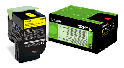 Lexmark 702HY XL gul original toner 3000 sider (70C2HY0)