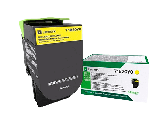 Lexmark 71B20Y0 gul original toner 2300 sider