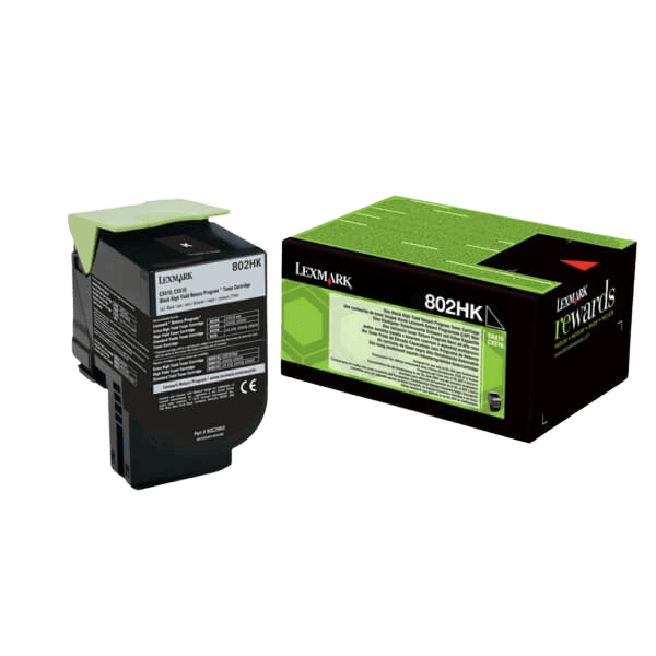 Lexmark 802HK XXL svart original toner 4000 sider (80C2HK0)