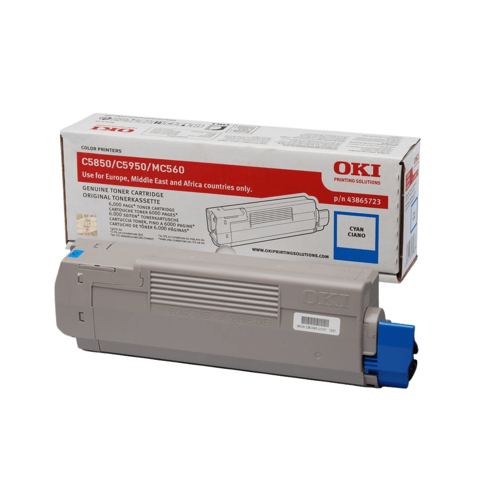 OKI 43865723 cyan original toner 6000 sider