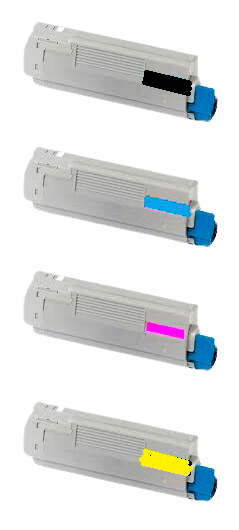 OKI 44318608 4 stk. rabattpaket toner 46000 sider - kompatibel